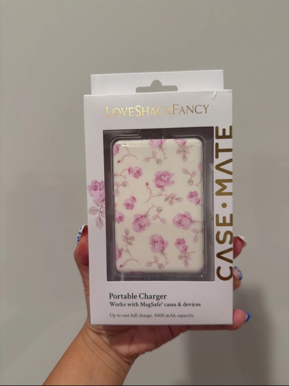 🎀LoveShackFancy&Target~Case-Mate Ribbon Rosa Flora 5000mAh Magnetic Battery